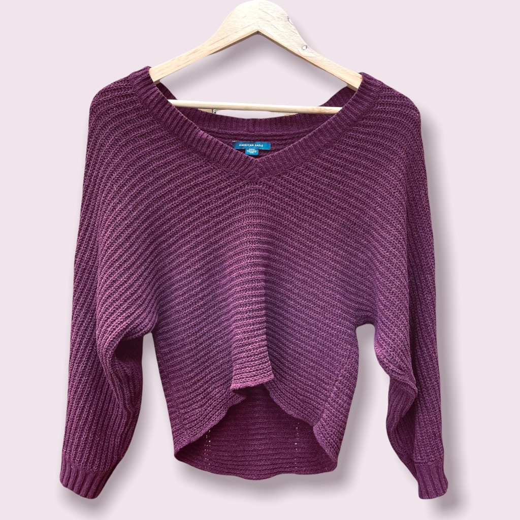 American Eagle Off-The-Shoulder Knitted Sweater